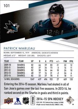 2014-15 SP Authentic #101 Patrick Marleau Back