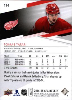 2014-15 SP Authentic #114 Tomas Tatar Back