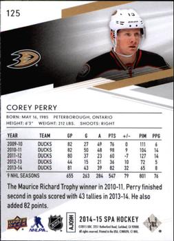 2014-15 SP Authentic #125 Corey Perry Back