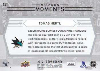 2014-15 SP Authentic #151 Tomas Hertl Back