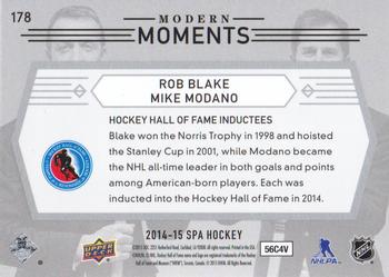 2014-15 SP Authentic #178 Rob Blake / Mike Modano Back