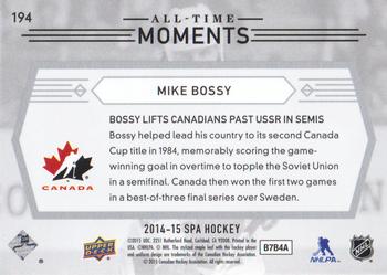 2014-15 SP Authentic #194 Mike Bossy Back