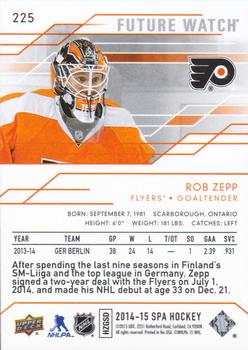 2014-15 SP Authentic #225 Rob Zepp Back