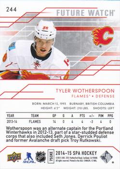 2014-15 SP Authentic #244 Tyler Wotherspoon Back