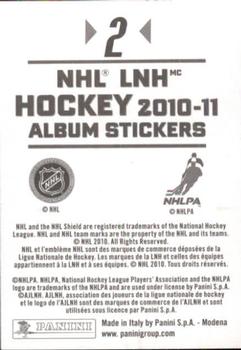 2010-11 Panini Stickers #2 NHLPA Logo Back