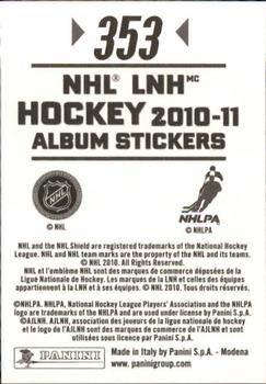 2010-11 Panini Stickers #353 Nick Spaling Back
