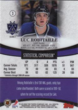 1999-00 Topps Gold Label #3 Luc Robitaille  Back