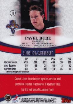 1999-00 Topps Gold Label #10 Pavel Bure  Back