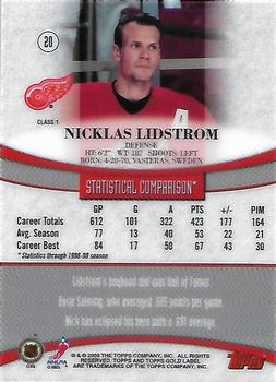 1999-00 Topps Gold Label #20 Nicklas Lidstrom  Back