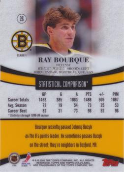 1999-00 Topps Gold Label #26 Ray Bourque  Back