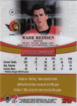 1999-00 Topps Gold Label #44 Wade Redden  Back