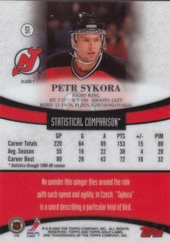 1999-00 Topps Gold Label #51 Petr Sykora  Back