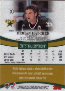1999-00 Topps Gold Label #70 Derian Hatcher  Back