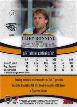 1999-00 Topps Gold Label #78 Cliff Ronning  Back