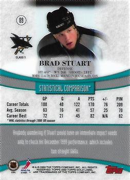 1999-00 Topps Gold Label #89 Brad Stuart  Back