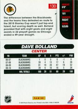 2010-11 Score #130 Dave Bolland  Back