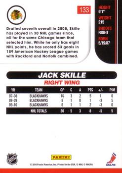 2010-11 Score #133 Jack Skille  Back