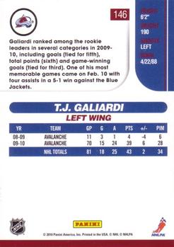 2010-11 Score #146 T.J. Galiardi  Back
