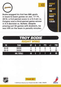 2010-11 Score #43 Troy Bodie  Back