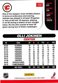 2010-11 Score #102 Olli Jokinen  Back