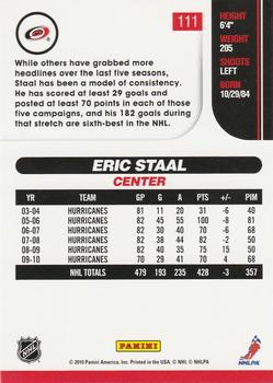 2010-11 Score #111 Eric Staal  Back