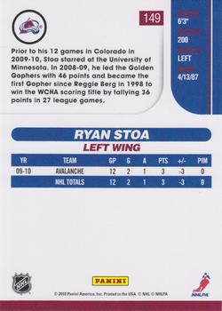 2010-11 Score #149 Ryan Stoa  Back