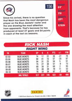 2010-11 Score #156 Rick Nash  Back