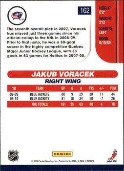 2010-11 Score #162 Jakub Voracek  Back