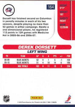 2010-11 Score #164 Derek Dorsett  Back