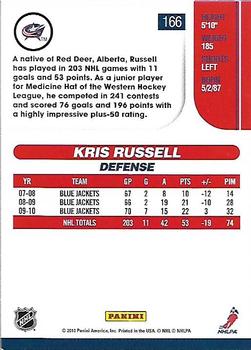2010-11 Score #166 Kris Russell  Back