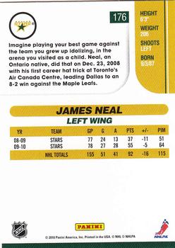 2010-11 Score #176 James Neal  Back