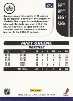 2010-11 Score #240 Matt Greene  Back
