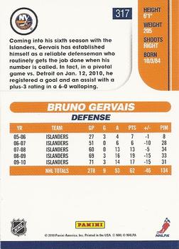 2010-11 Score #317 Bruno Gervais  Back