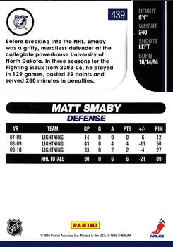 2010-11 Score #439 Matt Smaby  Back
