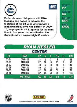 2010-11 Score #460 Ryan Kesler  Back