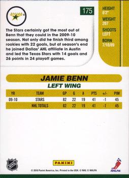 2010-11 Score #175 Jamie Benn  Back