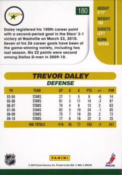 2010-11 Score #180 Trevor Daley  Back