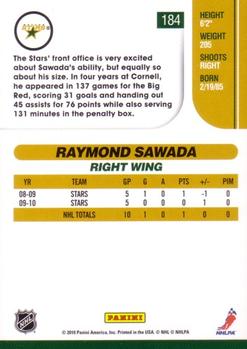 2010-11 Score #184 Raymond Sawada  Back