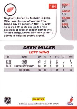 2010-11 Score #194 Drew Miller  Back