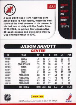 2010-11 Score #300 Jason Arnott  Back