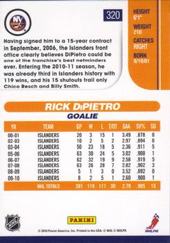 2010-11 Score #320 Rick DiPietro  Back