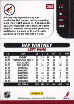 2010-11 Score #368 Ray Whitney  Back