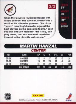 2010-11 Score #373 Martin Hanzal  Back