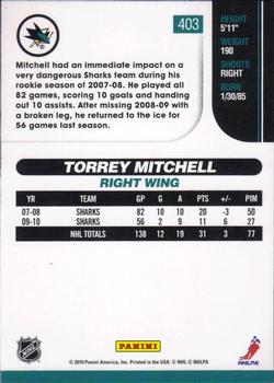 2010-11 Score #403 Torrey Mitchell  Back