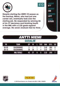 2010-11 Score #410 Antti Niemi Back