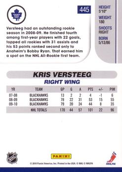 2010-11 Score #445 Kris Versteeg  Back