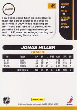2010-11 Score #49 Jonas Hiller  Back