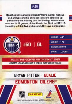 2010-11 Score #545 Bryan Pitton  Back