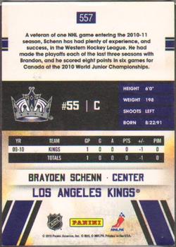 2010-11 Score #557 Brayden Schenn  Back