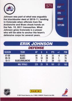 2010-11 Score #571 Erik Johnson  Back